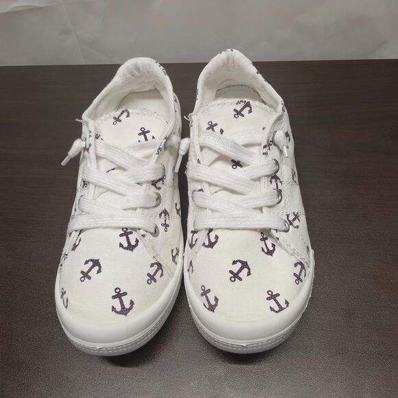 Tommy Bahama Shoes - Tommy Bahama Womens 7 Nautical Anchor Sneakers White Canvas Casual Shoes